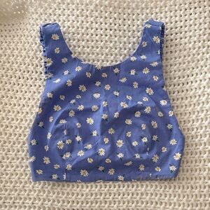 Zara Blue Floral Crop Top